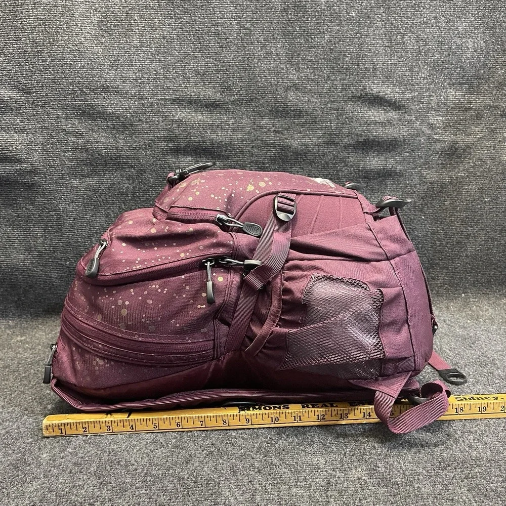 High Sierra 1146065 Swerve Maroon Gold Pattern School Laptop Backpack 53646-9666